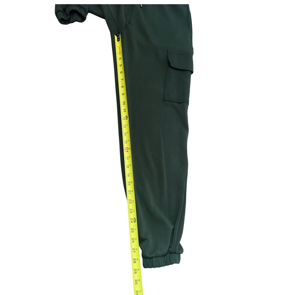 Scoop Womens Forest Green Quarter Zip Sweatshirt and Cargo Jogger Lounge Set S - Picture 7 of 7